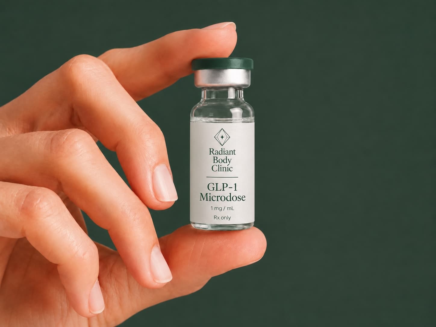 Radiant GLP-1 Microdose protocol — clinical still life